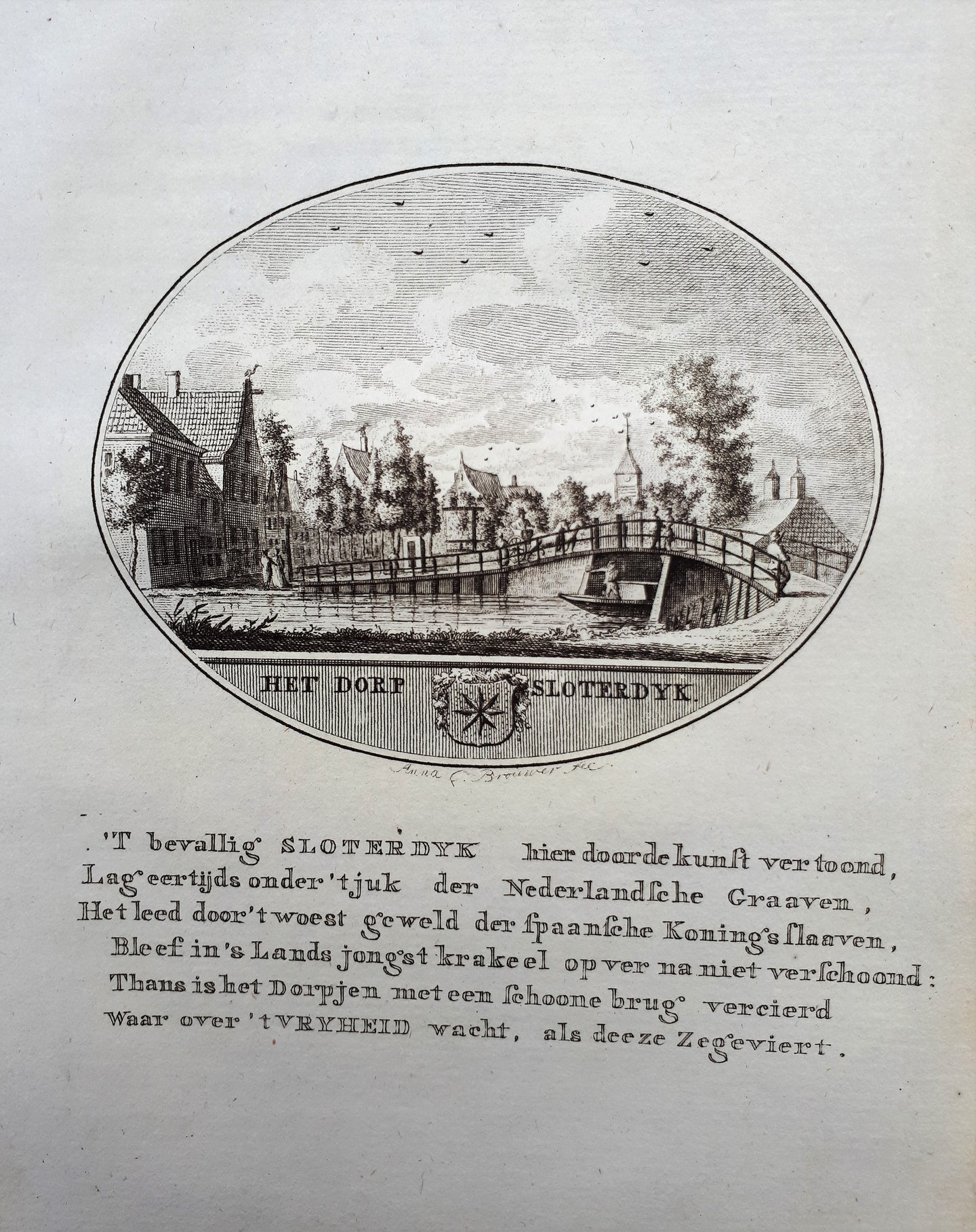 SLOTERDIJK (Amsterdam) Dorpsgezicht - Van Ollefen & Bakker - 1793
