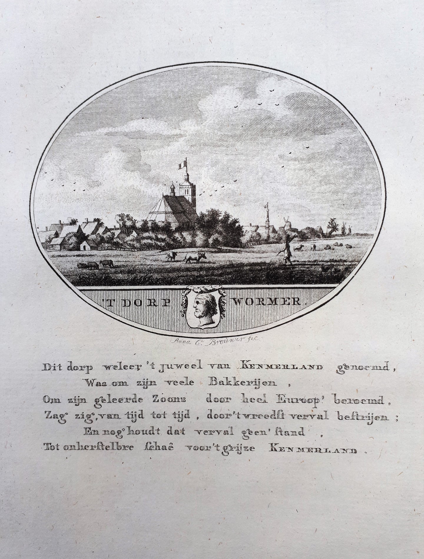 WORMER Dorpsgezicht - Van Ollefen & Bakker - 1793
