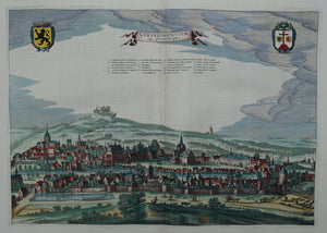 België Geraardsbergen Vogelvluchtperspectief - J Blaeu - 1649