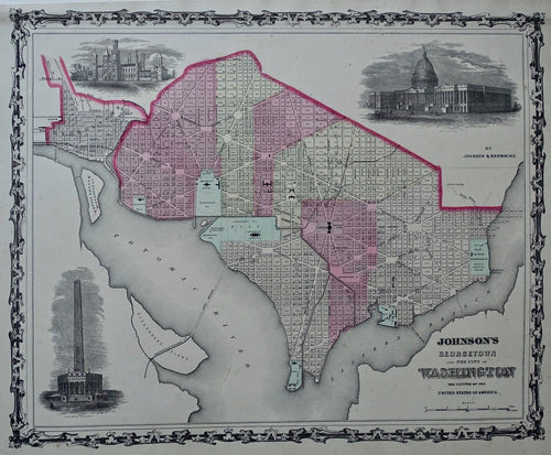 Noord-Amerika Washington DC - Johnson & Browning - 1862