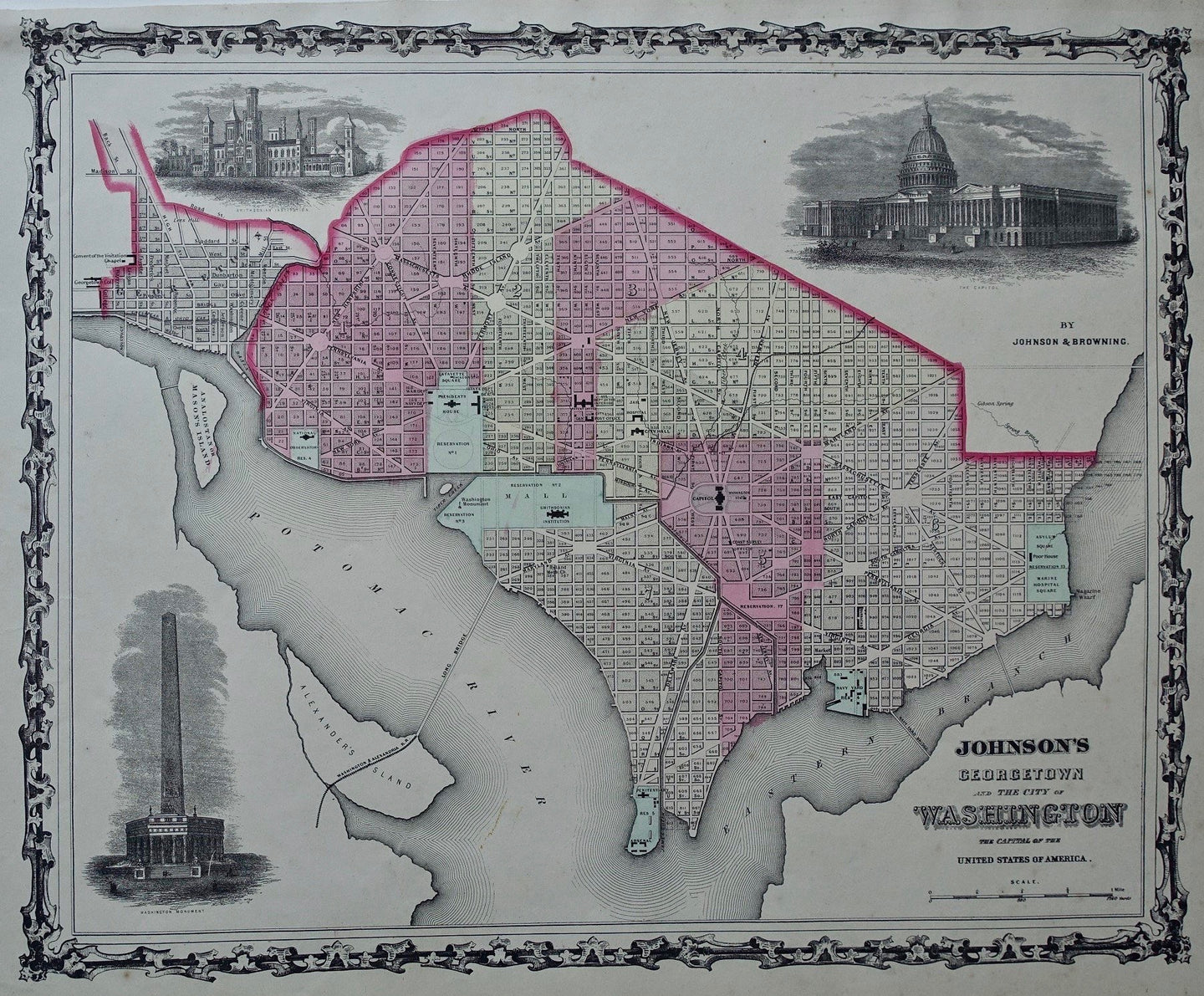 Noord-Amerika Washington DC - Johnson & Browning - 1862