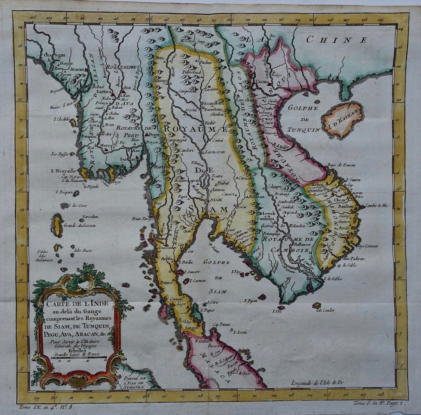 Zuidoost-Azië Indochina - JN Bellin - 1758