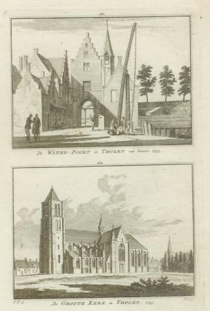 THOLEN Twee gezichten op een blad - H Spilman - ca. 1750