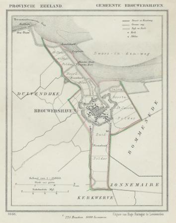 BROUWERSHAVEN - Kuijper / Suringar - 1866