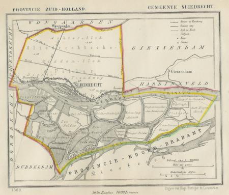 SLIEDRECHT - Kuijper/ Suringar - 1869