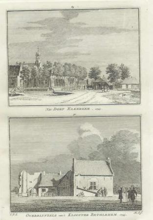 ELKERZEE Dorp en Klooster - H Spilman - ca. 1750