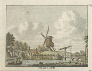 FRANEKER Gezicht op de stad - KF Bendorp - 1793