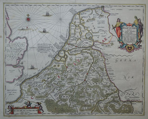 17 provinciën: de oude Nederlanden - J Janssonius / P Kaerius - 1658