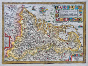 17 provinciën Netherlands Map of the XVII Provinces - WJ Blaeu / L Guicciardini - 1612