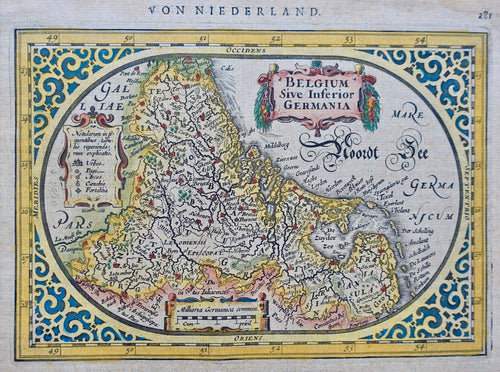 17 provinciën Map of the XVII Provinces - Abraham Goos / J Janssonius - 1631