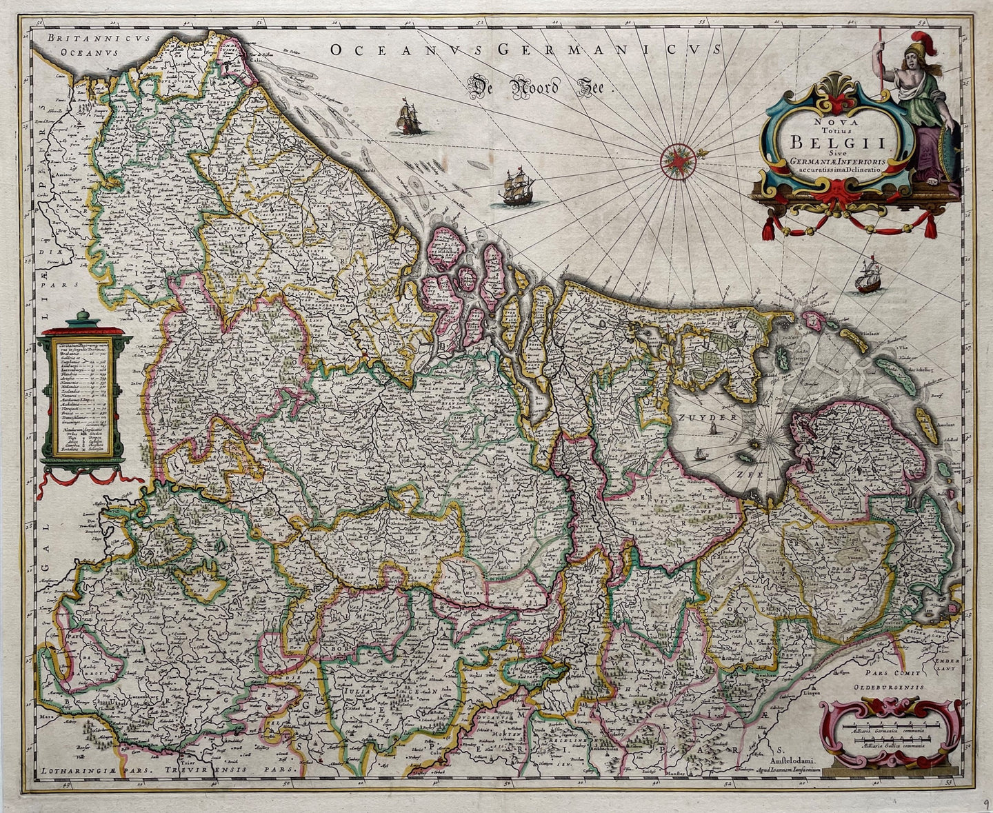 17 provinciën Netherlands Map of the XVII Provinces - J Janssonius - circa 1647