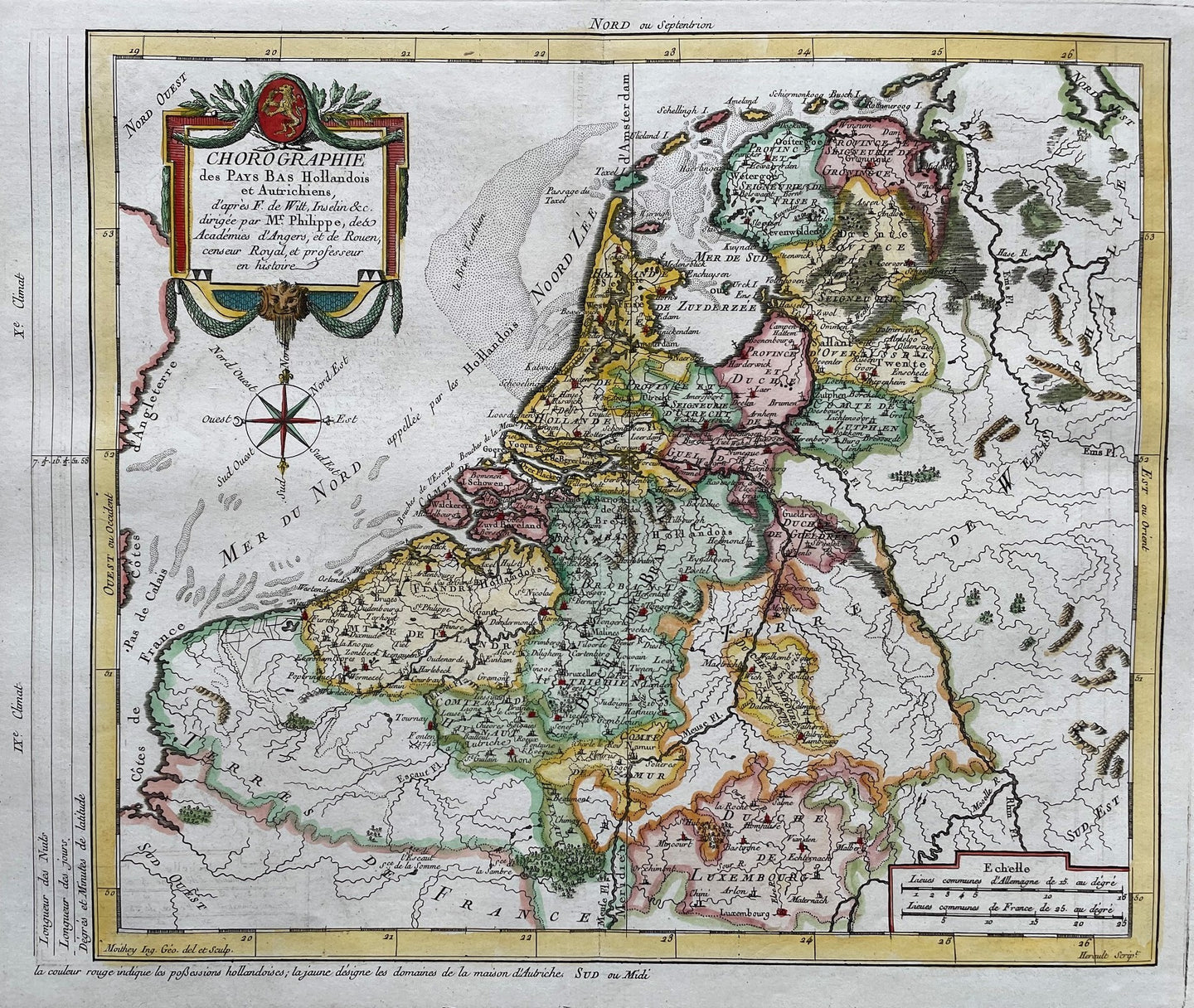 17 provinciën Map of the XVII Provinces - E Philippe de Prétot - 1787