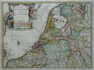 7 provinciën Map of the Seven United Provinces - Pieter van der Aa - 1713