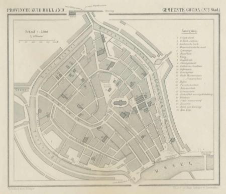 GOUDA Stad - Kuijper / Suringar - ca. 1867