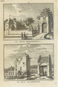 LANGBROEK Groenestein en Waalenburg - H Spilman - ca. 1750