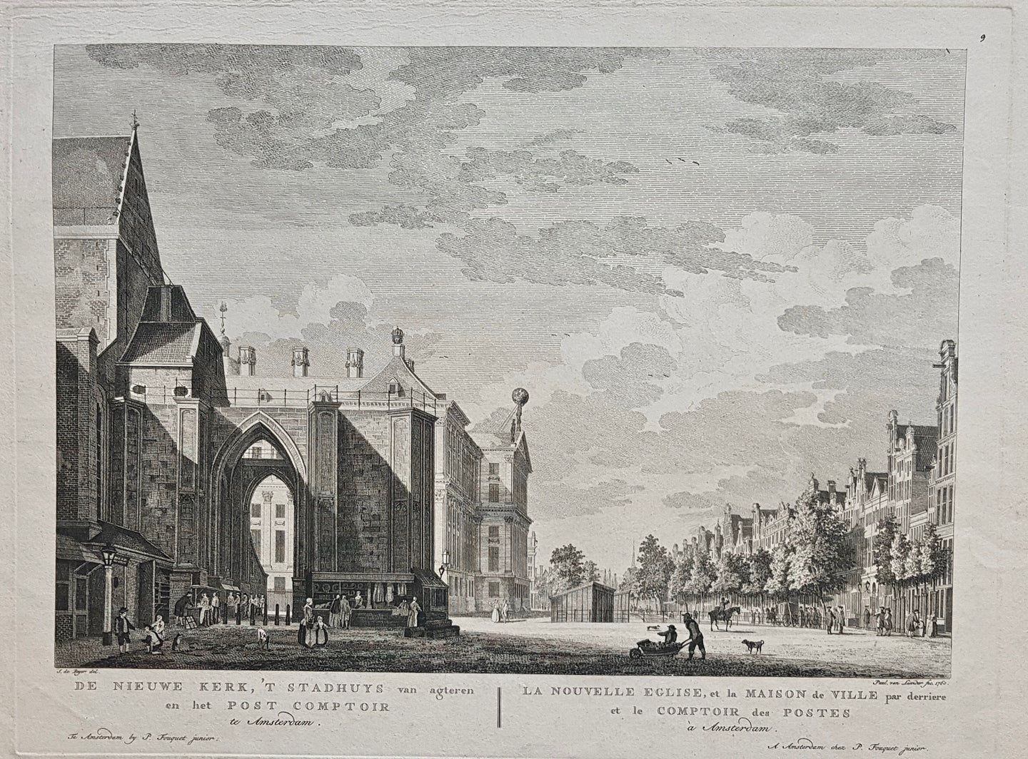 Amsterdam Nieuwezijds Voorburgwal Stadhuis - P Fouquet - 1783