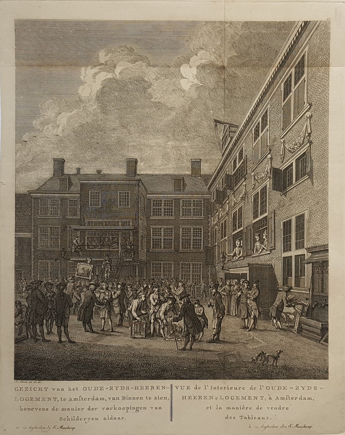 Amsterdam Binnenplaats Oudezijds Herenlogement Grimburgwal - P Fouquet / E Maaskamp - 1805