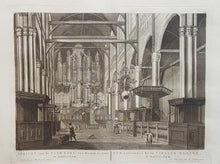 Afbeelding in Gallery-weergave laden, Amsterdam Oude Kerk Interieur met orgel - P Fouquet - 1783