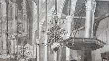 Afbeelding in Gallery-weergave laden, Amsterdam Oude Kerk Interieur met orgel - P Fouquet - 1783