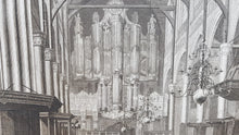 Afbeelding in Gallery-weergave laden, Amsterdam Oude Kerk Interieur met orgel - P Fouquet - 1783