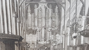 Amsterdam Oude Kerk Interieur met orgel - P Fouquet - 1783