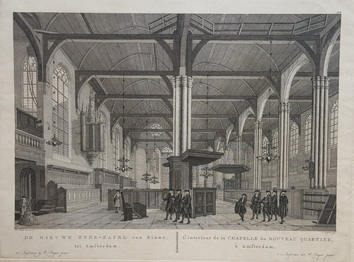 Amsterdam Nieuwezijds Kapel Interieur - P Fouquet - 1783