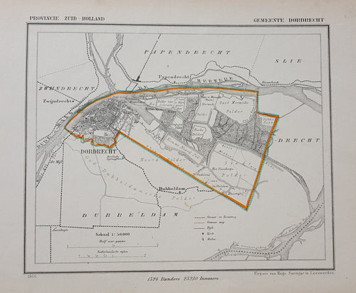 DORDRECHT Gemeente - J Kuijper / H Suringar - 1866