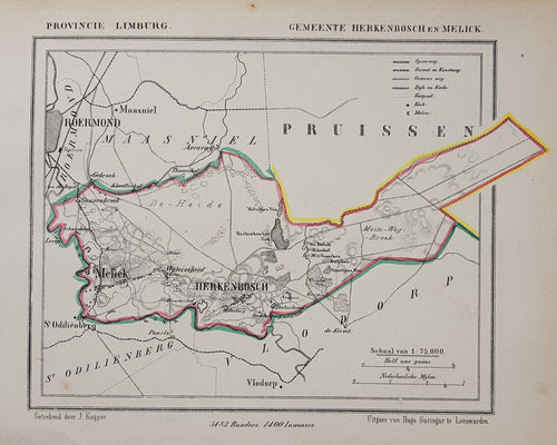 HERKENBOSCH en MELICK - Kuijper / Suringar - ca. 1867