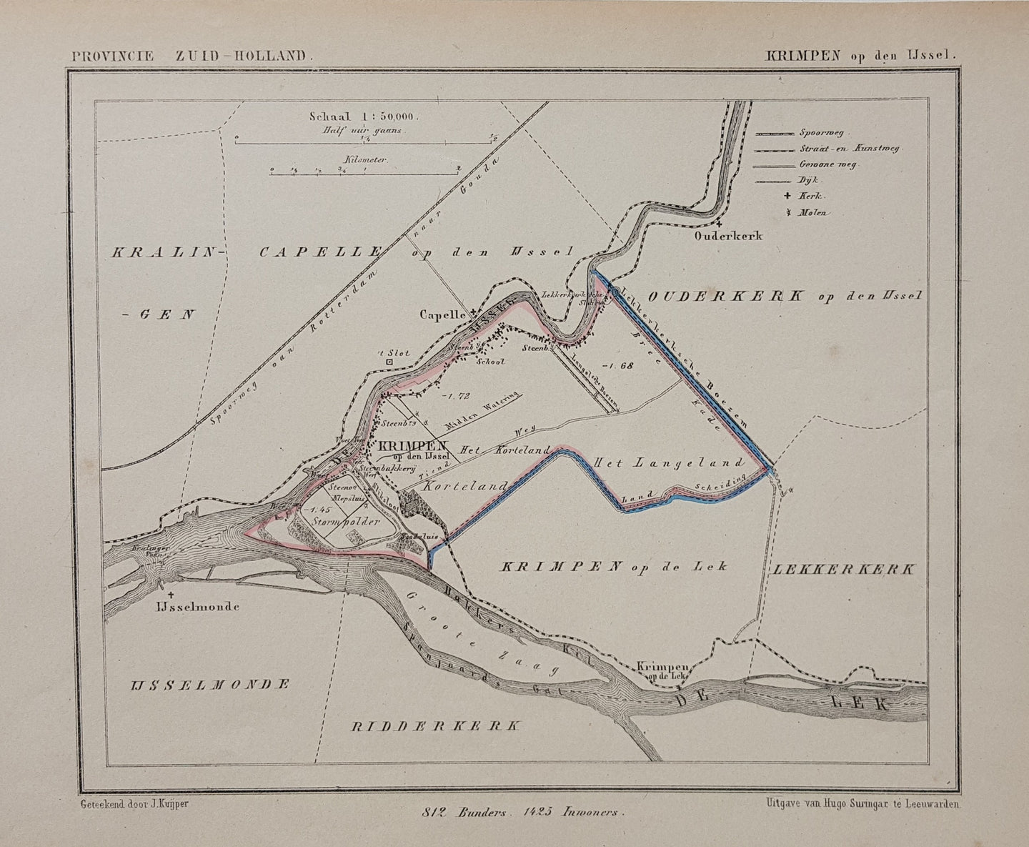 KRIMPEN AAN DEN IJSSEL - Kuijper / Suringar - ca. 1867