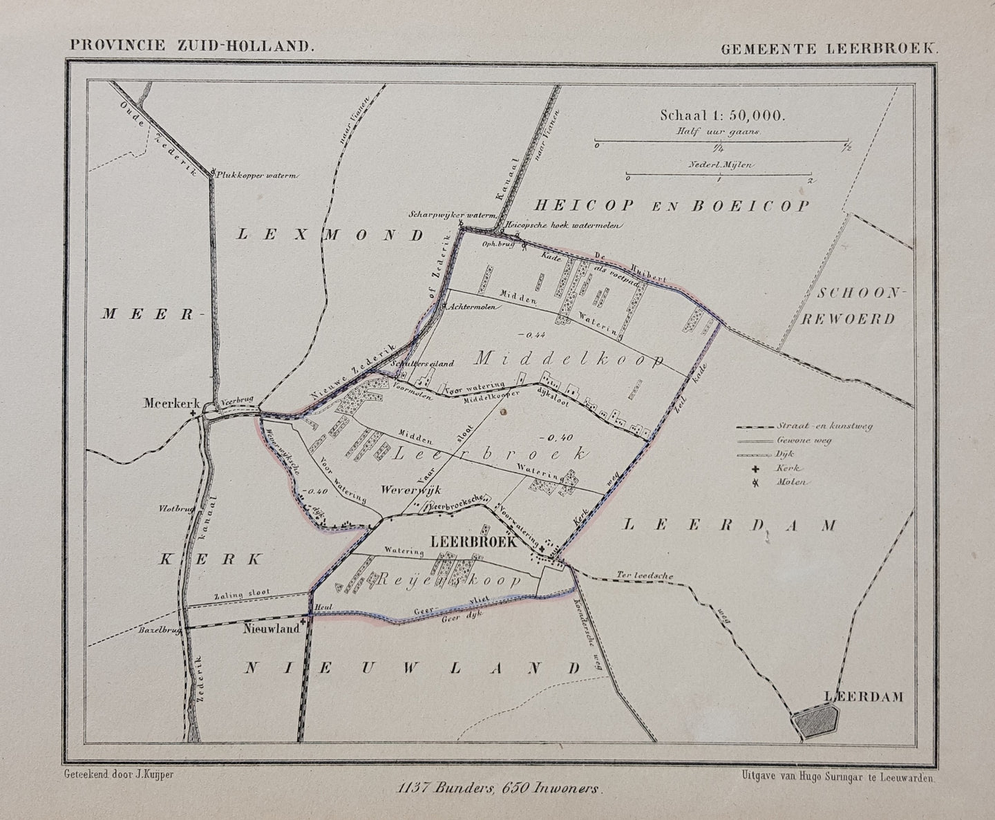 LEERBROEK - Kuijper / Suringar - ca. 1867