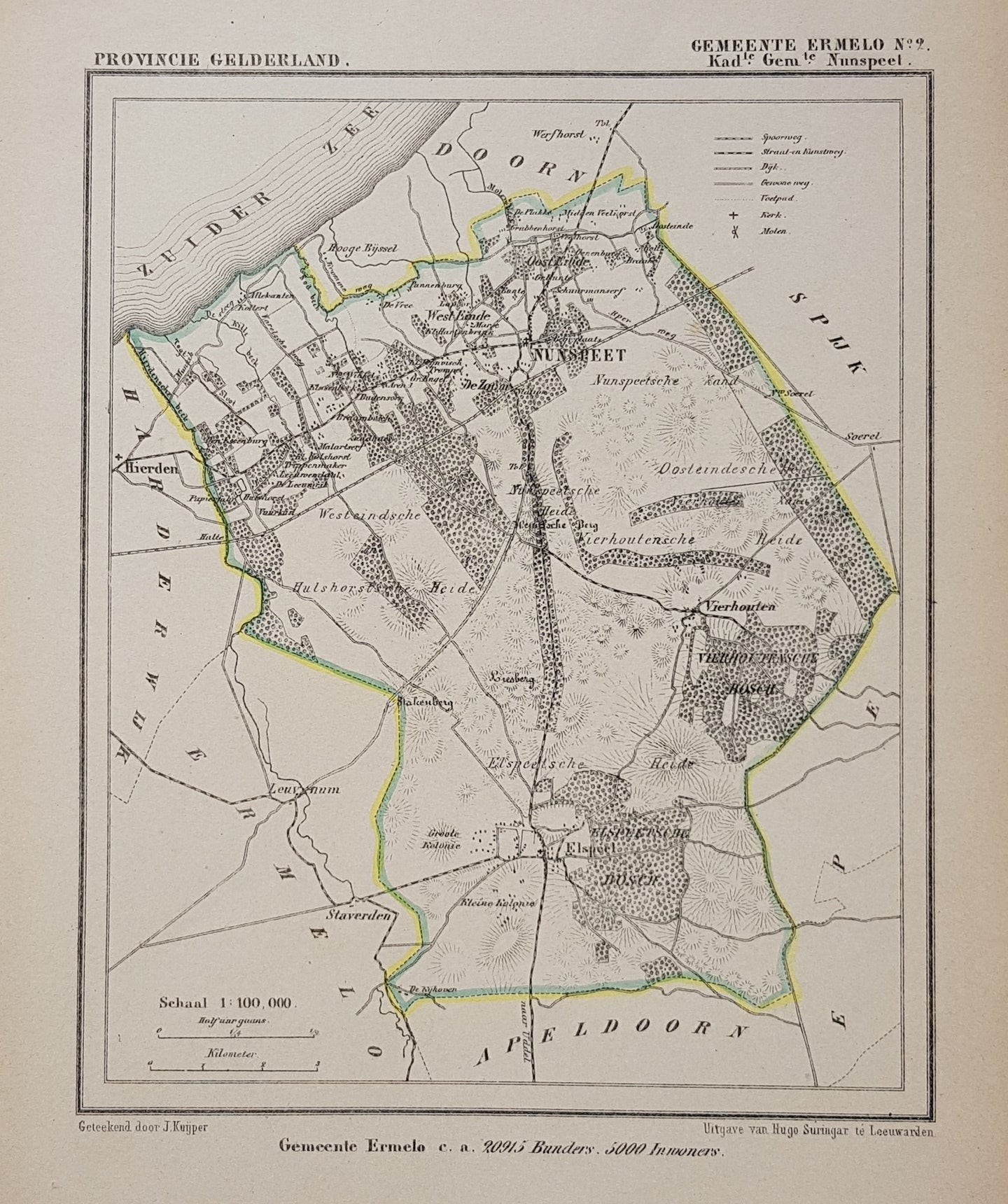 NUNSPEET - J Kuijper / H Suringar - ca. 1867