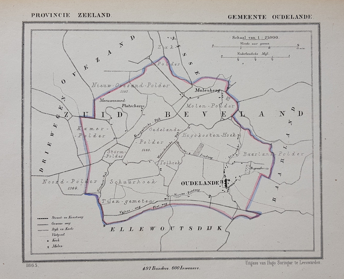 OUDELANDE - Kuijper / Suringar - 1867