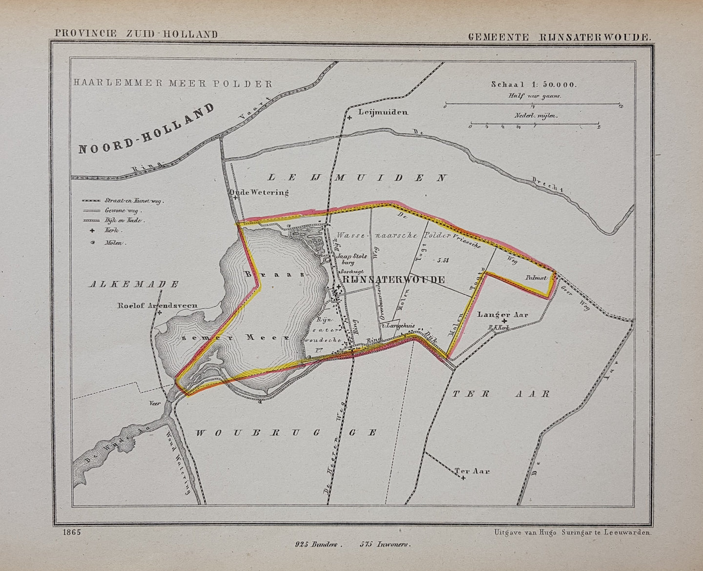 RIJNSATERWOUDE - Kuijper/Suringar - 1865