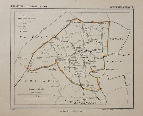 SCHAGEN - Kuijper / Suringar - 1866