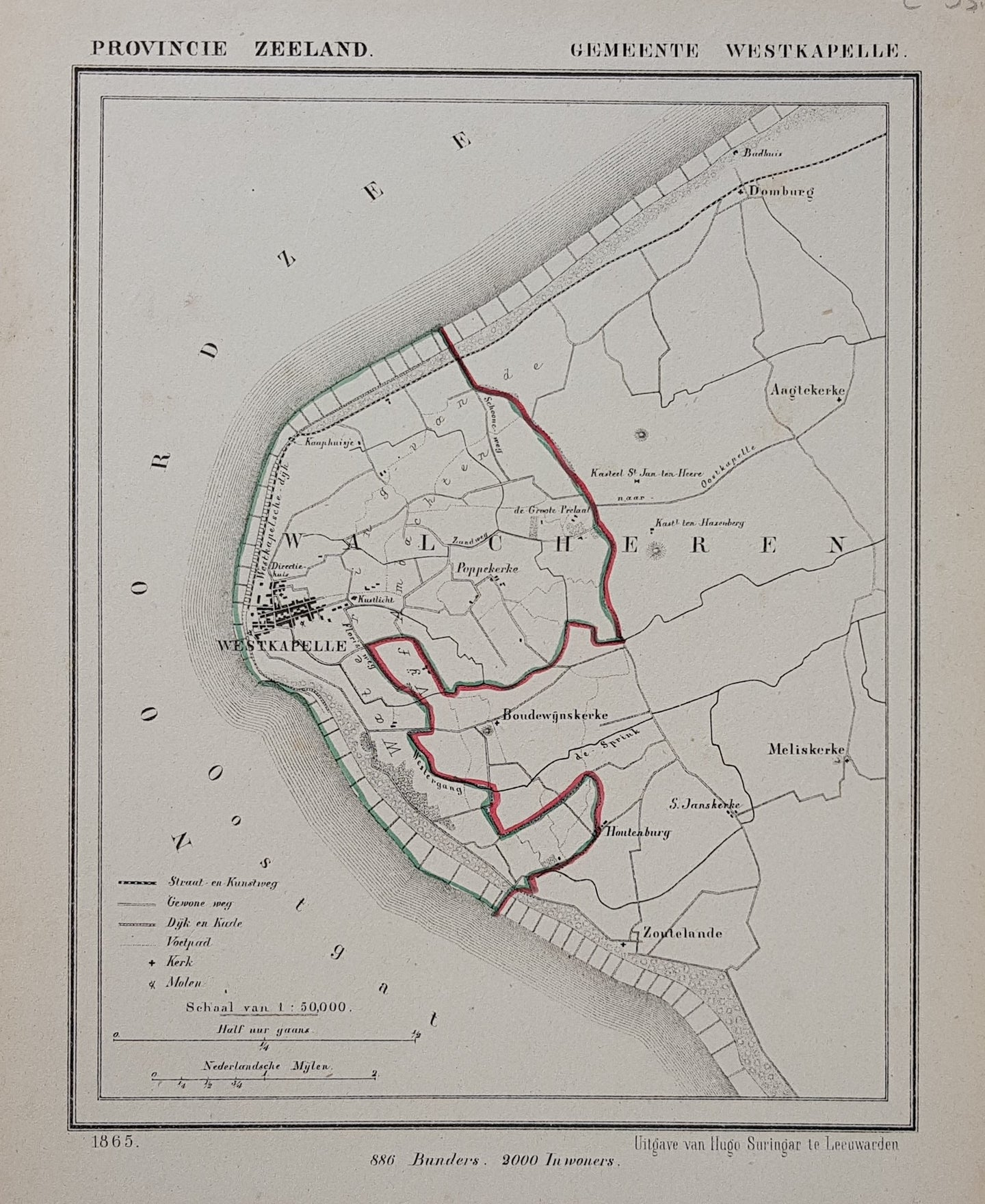 WESTKAPELLE - Kuijper / Suringar - 1865