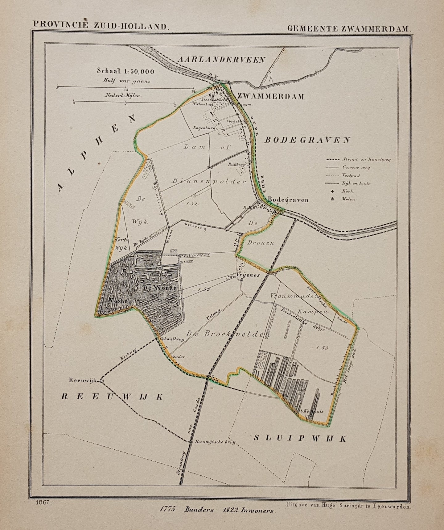 ZWAMMERDAM - Kuijper / Suringar - 1866