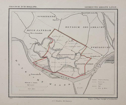 ZWIJNDRECHT: GROOTE LINDT - Kuijper / Suringar - 1867