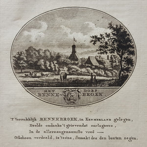 BENNEBROEK Gezicht op het dorp - Van Ollefen & Bakker - 1793