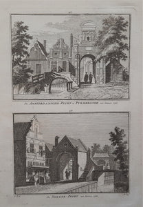 PURMEREND  Amsterdamse Poort en Nekkerpoort - H Spilman - ca. 1750