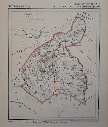 LAREN (Zuidoostelijk deel) - J Kuijper / H Suringar - 1867