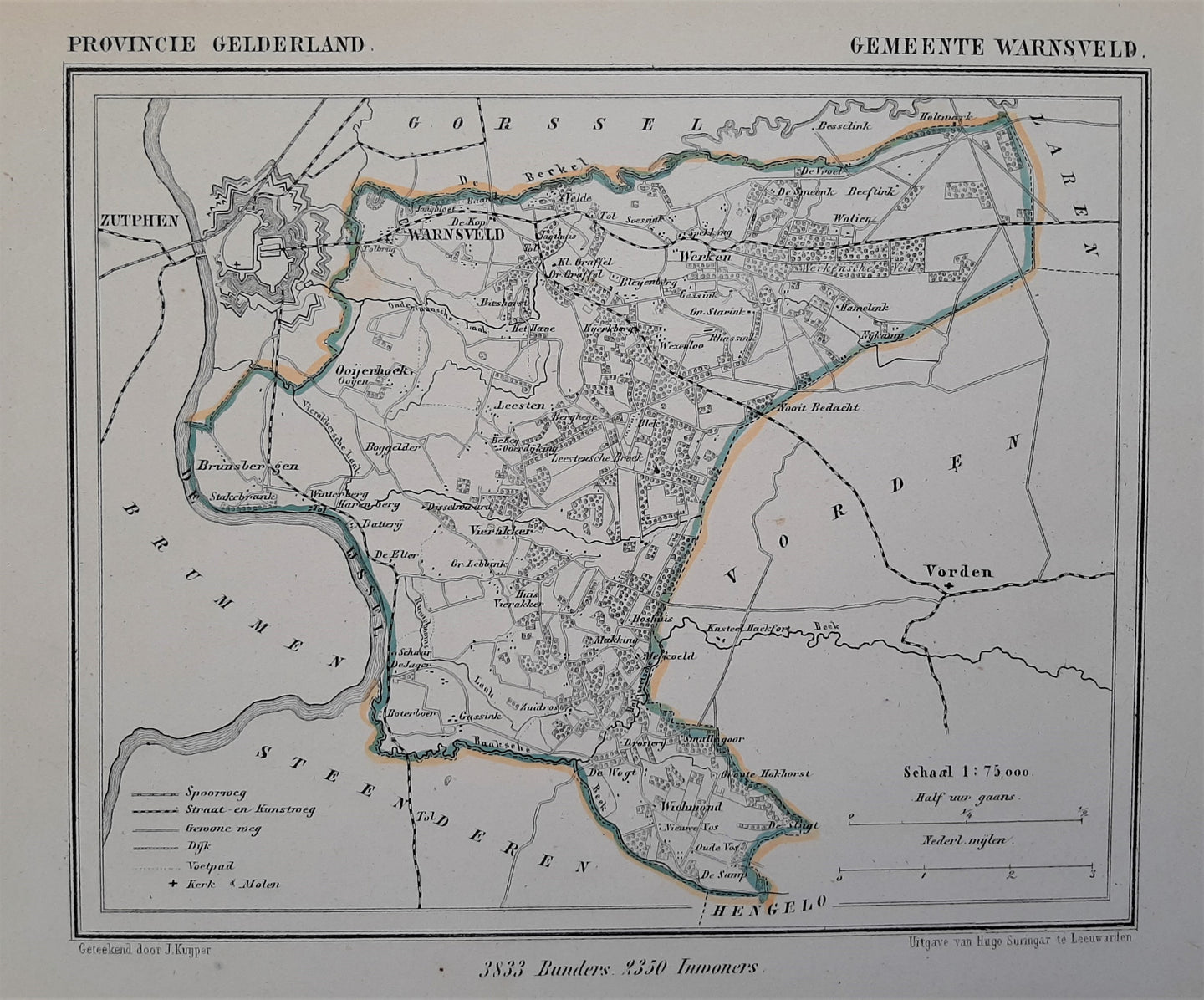 WARNSVELD - Kuijper / Suringar - ca. 1867