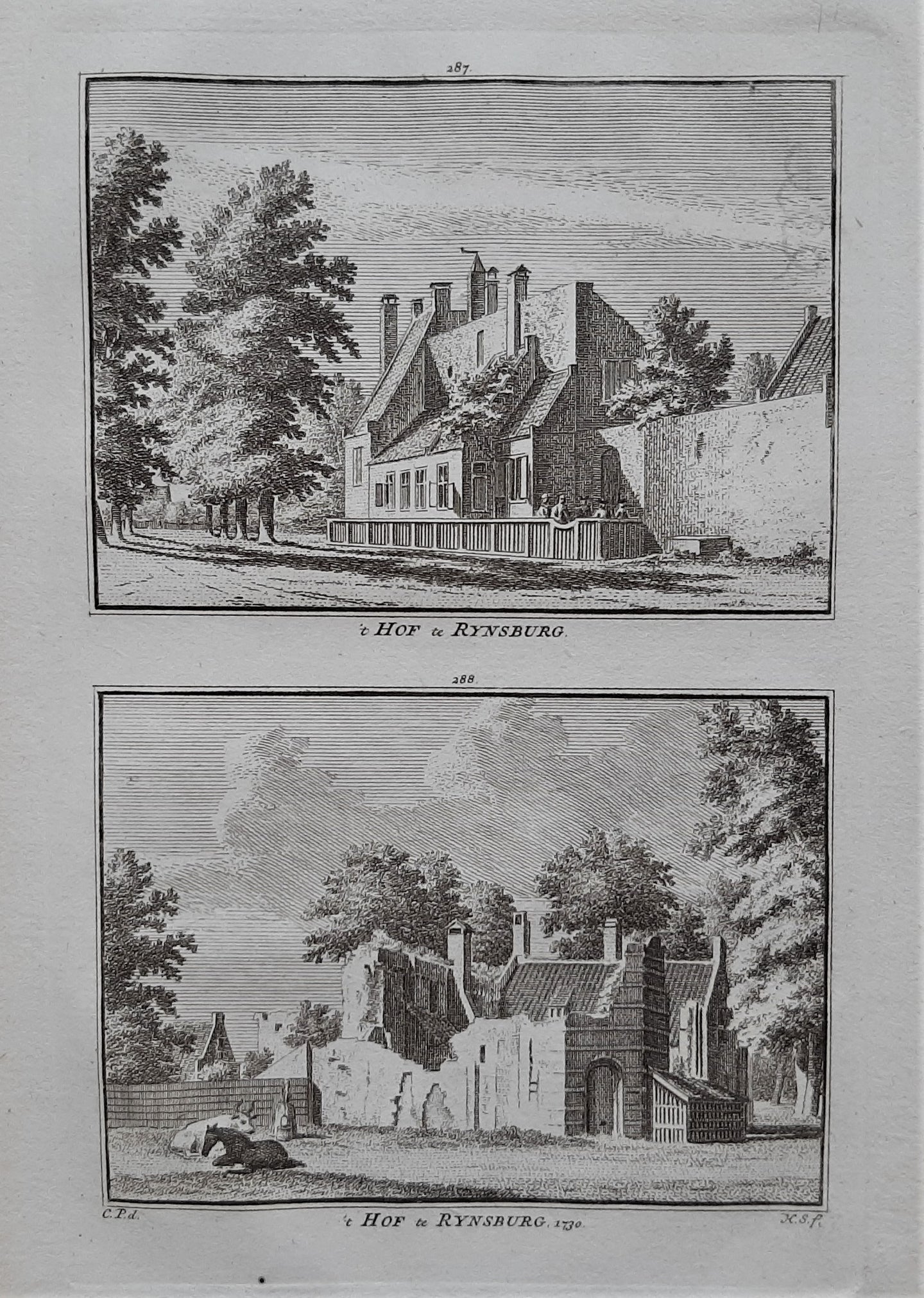 Rijnsburg Hof - H Spilman - ca. 1750