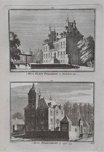 Koudekerk a/d Rijn Klein Poelgeest en Berendrecht - H Spilman - ca. 1750