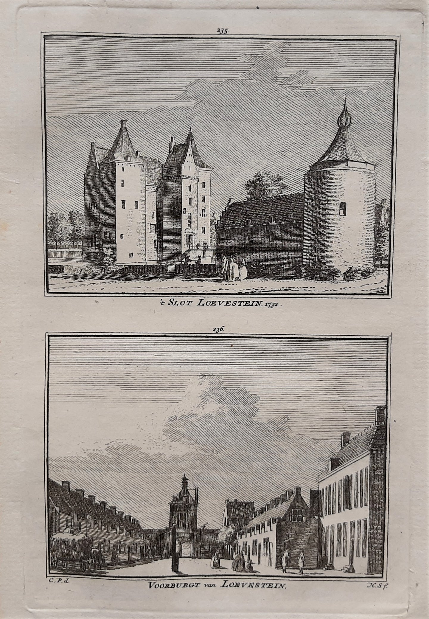 Poederoijen Slot Loevestein - H Spilman - ca. 1750