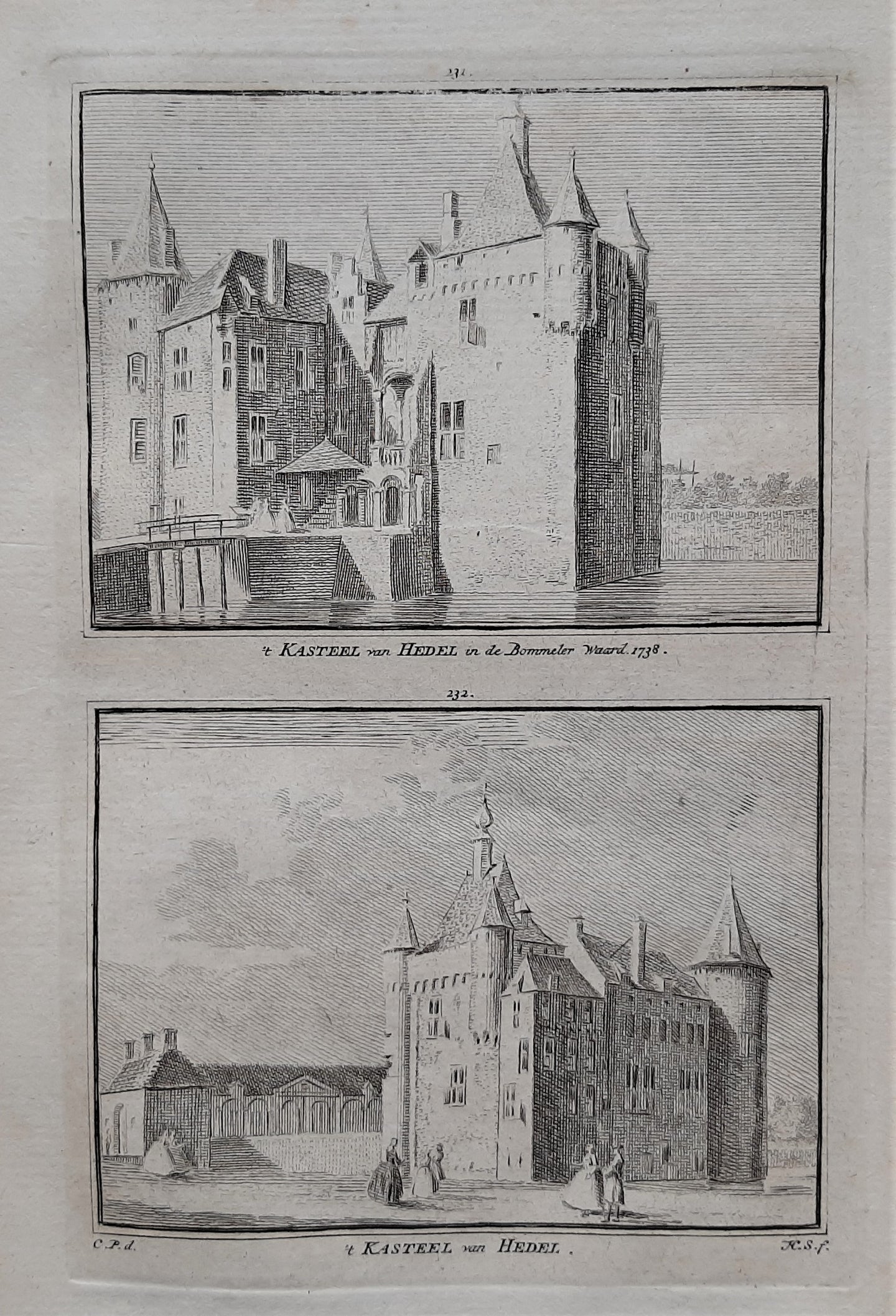 Hedel Kasteel - H Spilman - ca. 1750