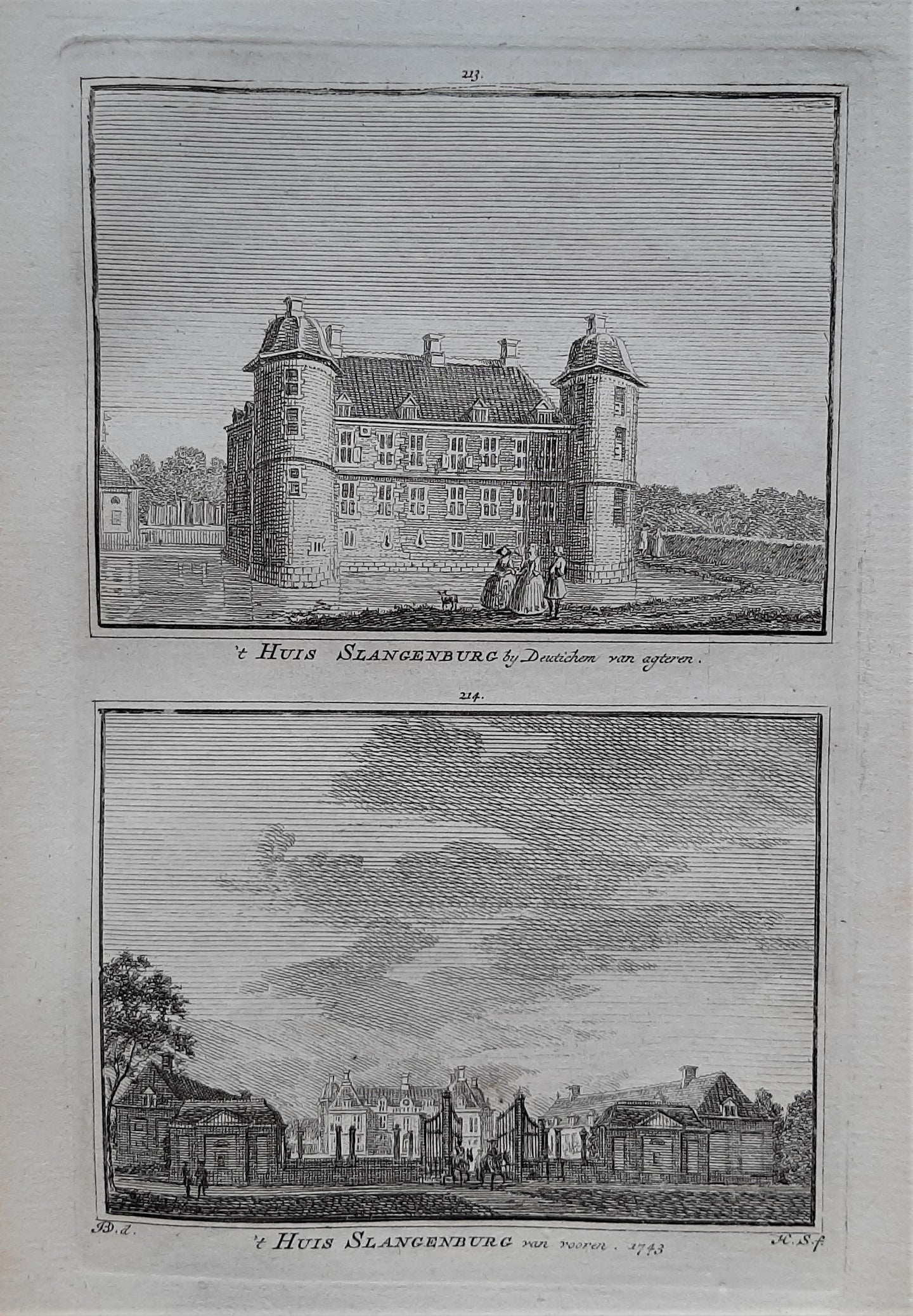 Doetinchem Huis Slangenburg - H Spilman - ca. 1750