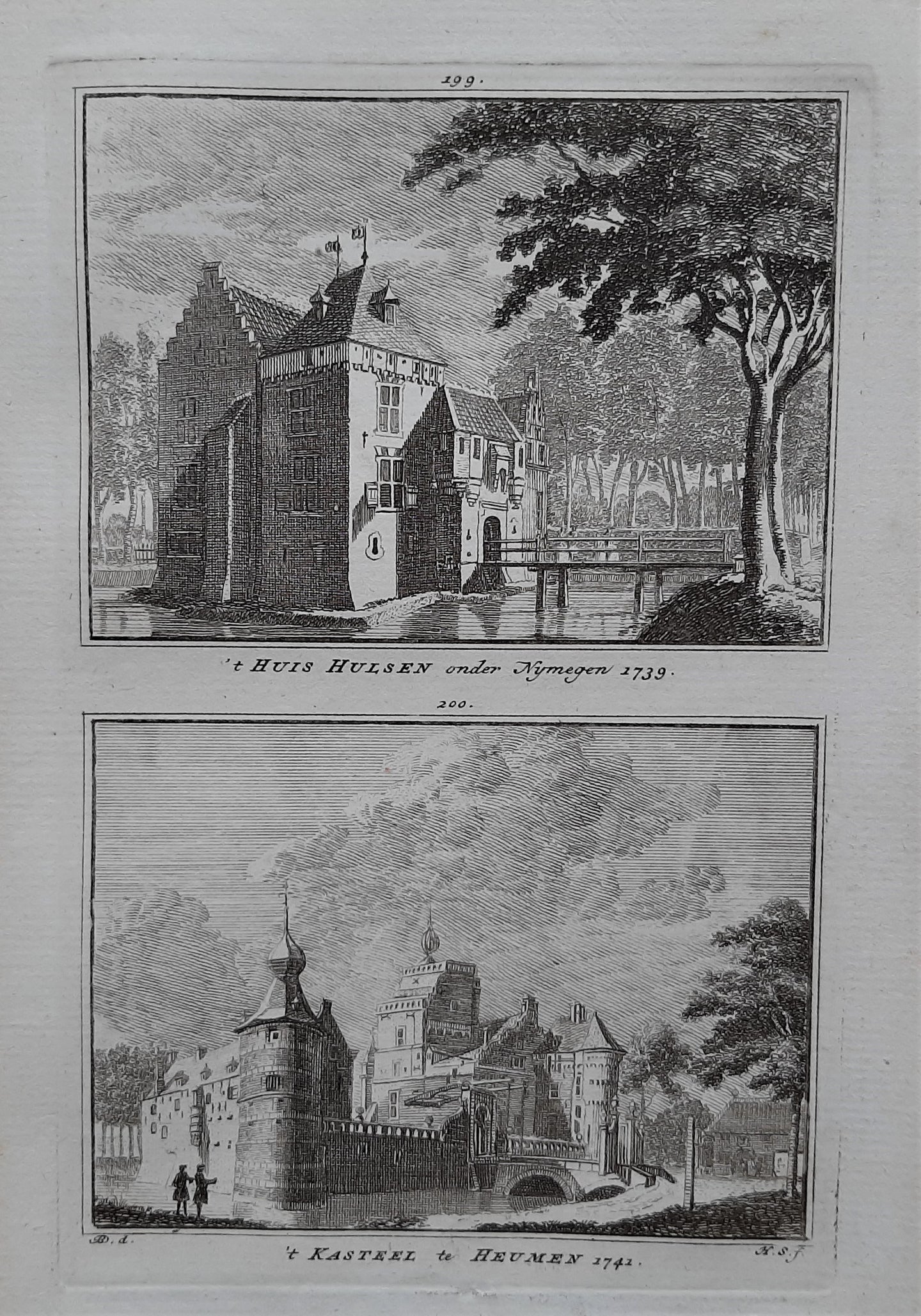Heumen Kasteel Nijmegen: Hulsen - H Spilman - ca. 1750