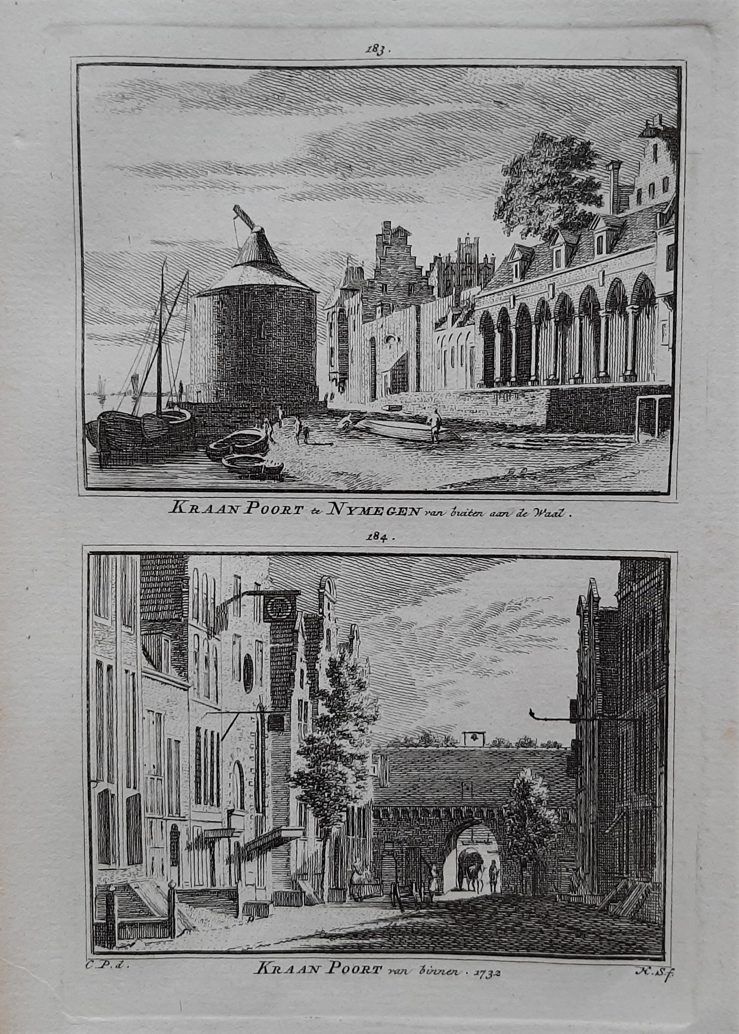 Nijmegen Kraanpoort - H Spilman - ca. 1750