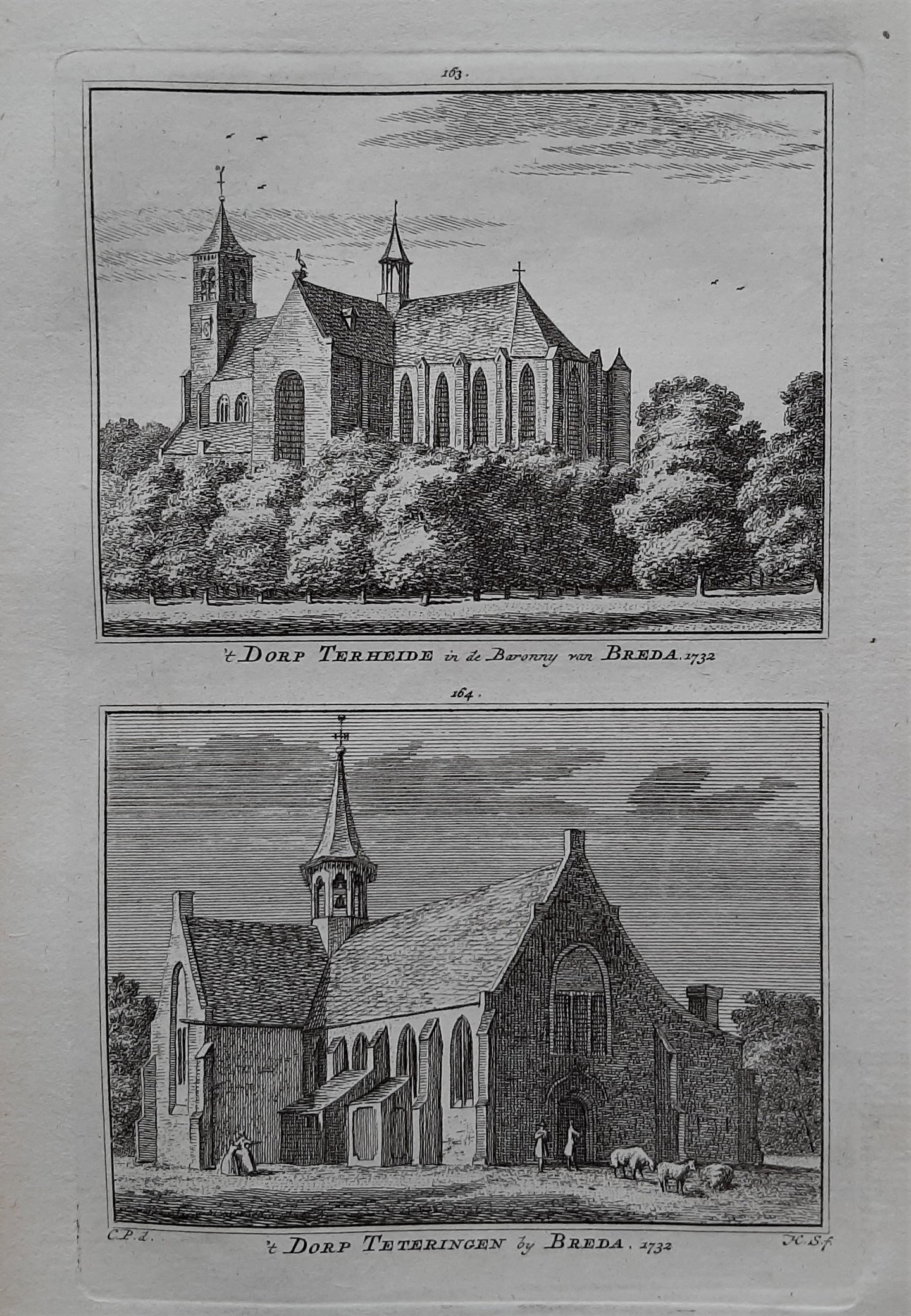 Terheijden Terheide en Teteringen - H Spilman - ca. 1750