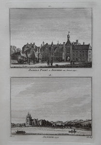 Arnhem Gezicht op Arnhem en de Sabelspoort - H Spilman - ca. 1750